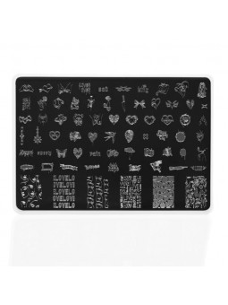 Indigo Stamping Plate Love 02